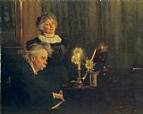 Nina y Edvard Grieg by Peder Severin Kroyer